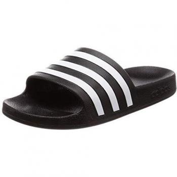Adidas Adilette Aqua Slides - Black/White, Size UK 12, Unisex
