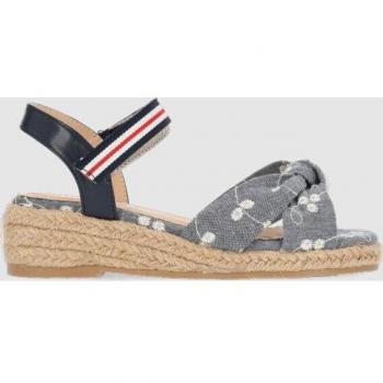Chika10 Kids Sierna 04 Sandalias de Cuña con Cierre Adherente Gris/Denim Azul