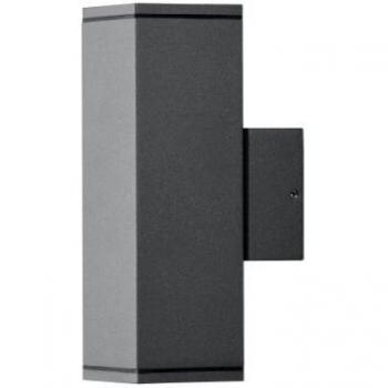 Aplique de pared exterior Monza antracita doble GU10 2 luces