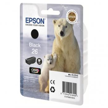 Cartucho de tinta Epson Polar Bear 26 negro foto (etiqueta RF) C13T26114020