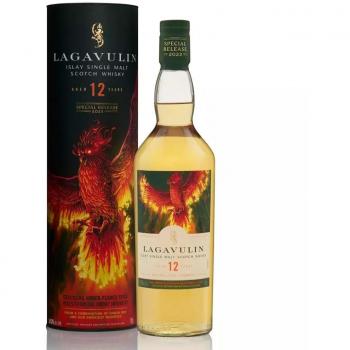 Lagavulin 12 Años Estuchado Special Release 2022 - Whisky Escocés, 700 ml, 56.5% ABV, madurado en barricas de roble americano y europeo, notas de frutas secas