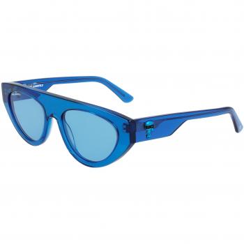 Karl Lagerfeld Women's Oval Sunglasses KL6043S-424 Blue Transparent