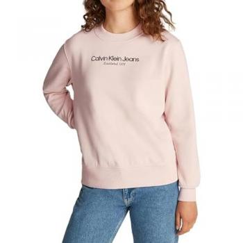 Calvin Klein Jeans Women's Institutional Graphic Regular Fit Sweatshirt in Peach Whip