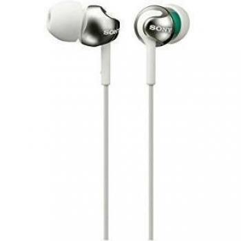 Sony MDR-EX110LP - Auriculares de botón, color blanco con verde