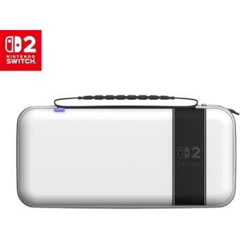 Funda de viaje Turtle Beach PlayTrek Stellar Blanca para Nintendo Switch 2 y Switch OLED con protección reforzada