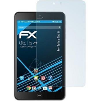 2 x atFoliX Lámina Protectora de Pantalla Tolino Tab 8 Película Protectora - FX-Clear ultra transparente