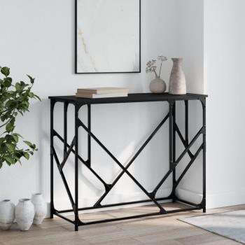 Consola negra de madera multicapa 100x40x80 cm