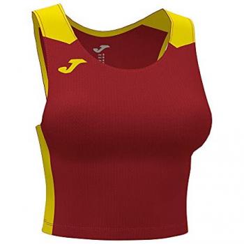 Top de running Joma Record II mujer rojo amarillo