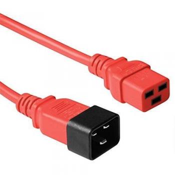 Cable de Alimentación C19 a C20 Rojo 1,20 m - Tecnología Avanzada