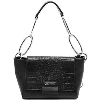 Anna Virgili Bolso mujer cadena cabiria mini coco hand bag negro Talla única