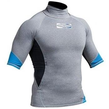Gul Xola Flatlock Short Sleeve Rashguard 2017 - Marl/Black XL