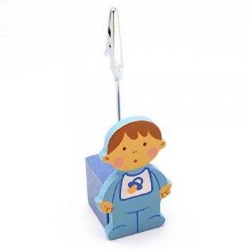 Detalles Infantiles - Pinza para tarjetas bebe niño bautizo