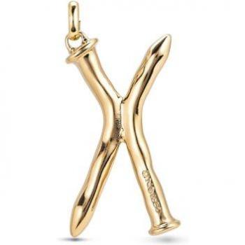 UNOde50 Golden Letter X Pendant - Abecedario Collection