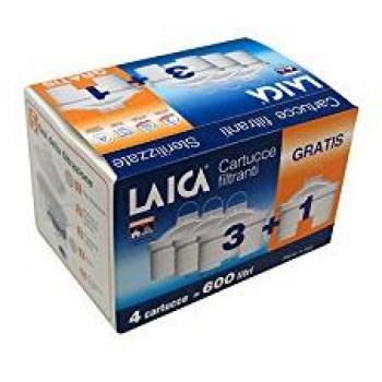 Laica Confección 4 Cartuchas Biflux, Plástico, Blanco