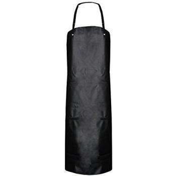 Delantal de Protección Química Gunova con Refuerzo Textil, Color Negro, 80 x 100 cm - Resistente a Ácidos y Químicos, Alta Durabilidad y Resistencia a Desgarros