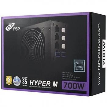FSP Hyper 700M Modular cumplir 85Plus - Fuente de alimentacion para ordenador, ATX 12V v2.31 & EPS 12V v2.92, color negro