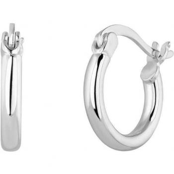 Ear Candy - Pendientes de aro Paris de plata bañados en rodio