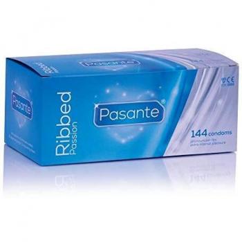 Pasante Ribbed Condones Estimulantes - 144 Unidades