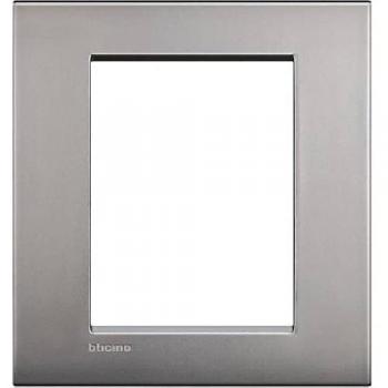 Placa BTicino Livinglight AIR Níquel Satinado 3 + 3 Módulos LNC4826NK - Diseño Impecable