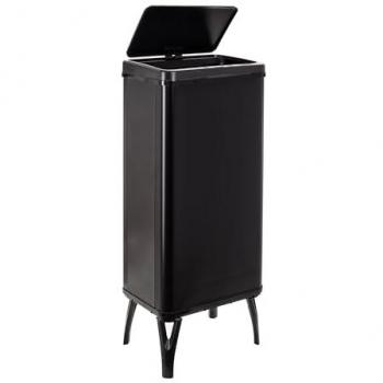 Cubo de Basura Inteligente Wellhome 60L - Apertura Automática y Contacto Manual - Color Negro - Dimensiones: 35,5x26x95,5 cm