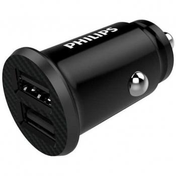 Philips DLP2510 Cargador de Coche con Doble USB, 12W