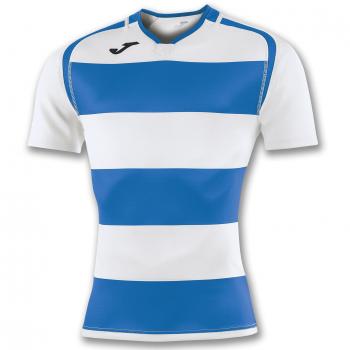 Joma Camiseta PRORUGBY II Royal-Blanco M/C - Camiseta técnica de Manga Corta, Unisex, Azul -