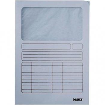 Carpeta de presentación Leitz con ventana 140g A4 color azul pack de 100