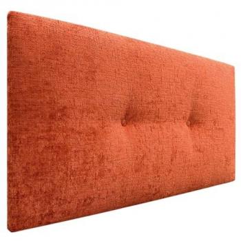 Cabecero Tapizado de Lana Natural con Botones, 90x50cm para Camas de 80/90 - Naranja, Modelo Winter Luxury