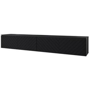 Mueble TV Sarasota 166, Grafito y Negro, 180 x 30 x 33 cm