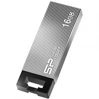 Memoria USB 2.0 Silicon Power Touch 835 de 16 GB, Color Gris