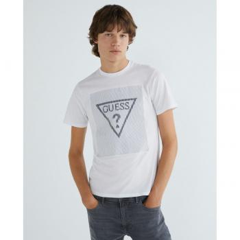 Camiseta Guess Triangle blanco manga corta para hombre