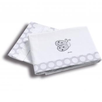 Alondra 616-081 - Sábanas minicuna bebé, 3 piezas, color gris suave
