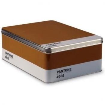 SELETTI Caja Pantone 4635, metal, marrón, 30 x 22 x 11 cm