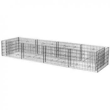 vidaXL Arriate de Gaviones Rectangular de Acero Galvanizado Arriate Piedras