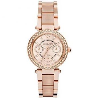Michael Kors Women's Analog Quartz Watch with STAINLESS STEEL ACETATE Strap MK6110