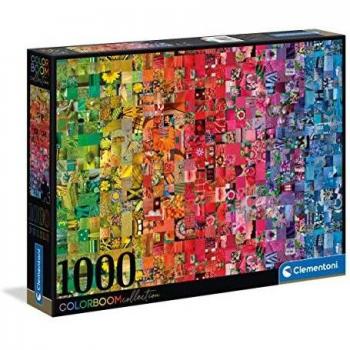 Clementoni- PZL 1000 Collage Puzzle Adulto, Multicolor