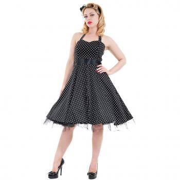 H&R London Small Dot Dress Vestido Negro L