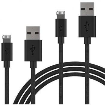Cable Lightning USB de Nylon , TURATA 2.0A Charge 8 Pines Cable de Carga y Sincronización
