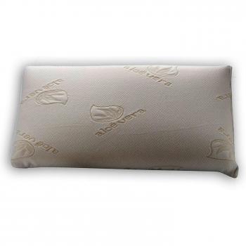 Dormio - Almohada viscoelástica con perfecta adaptabilidad al cuello, Tejido Aloe Vera, Termorregulable, Blanco, 70 cm