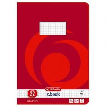 Cuaderno Herlitz x.book, DIN A4, raya 28 / cuadriculado; Cuaderno de caligrafía Herlitz 340281, DIN A5 horizontal, línea 1q