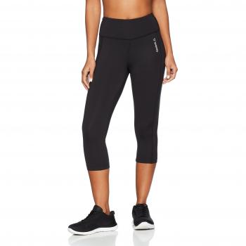 Reebok WOR PP, Pantalón capri para mujer, Negro, XS