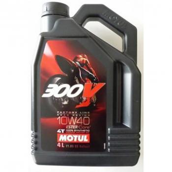 Lubricante y entrevista Motul para CC de a 104121 Etat Neuf aceite Motul 300 V Factory Line 10 W40 4T/4 litros/doble Ester, 100% Synthese lubricante Competition, aceite resistente al cisaillements para una mejor protección motor/recinto