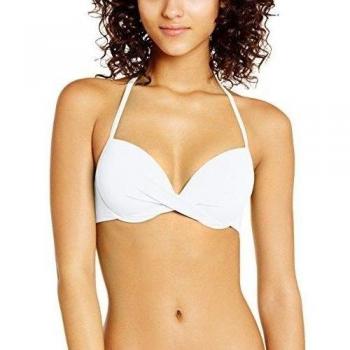 Kiwi Saint Tropez Ht rachel croise savane adlt - Parte de arriba de bikini para mujer, color blanco, talla 40