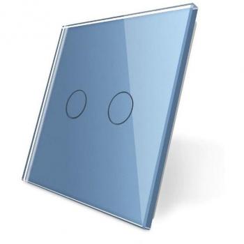 LEDBOX Frontal 1x cristal azul, 2 botones