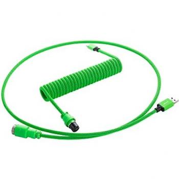 CableMod Pro Coiled USB Cable 1.5m - USB A to USB C - Viper Green
