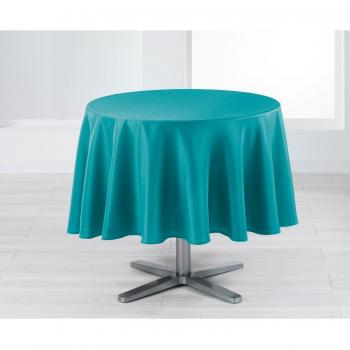 Douceur D'Intérieur  - 1721481, Mantel Redondo ,  180 Cm , Punchy , Poliéster Liso , Azul