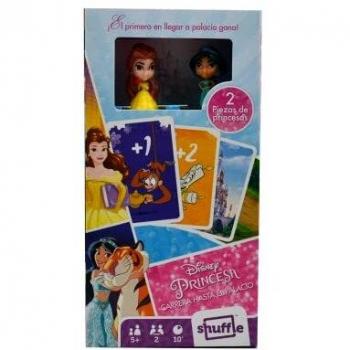 Shuffle Princesas Disney Carrera hasta el Palacio. Juego de Cartas Infantil con Figuras de Personajes.