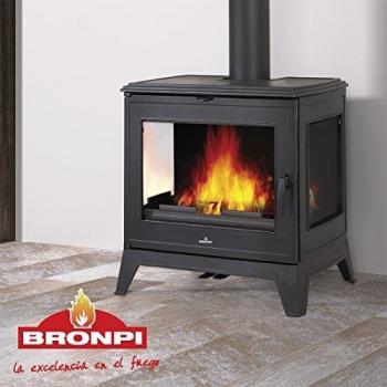 ESTUFA DE LEÑA BRONPI MODELO BURY 14 KW