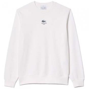 Sudadera unisex de felpa sin cepillar Lacoste SH2736, color harina, talla L