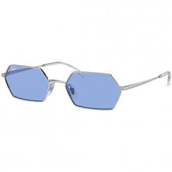 Ray-Ban RB3728 Yevi 003/80 Anteojos de Sol para Hombre Plateadas con lentes de 55 mm en color plateado
